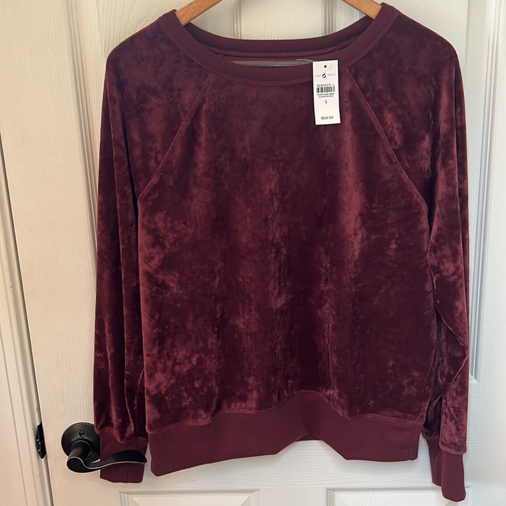 Lou & Grey Velour Sweatshirt  (S) NWT